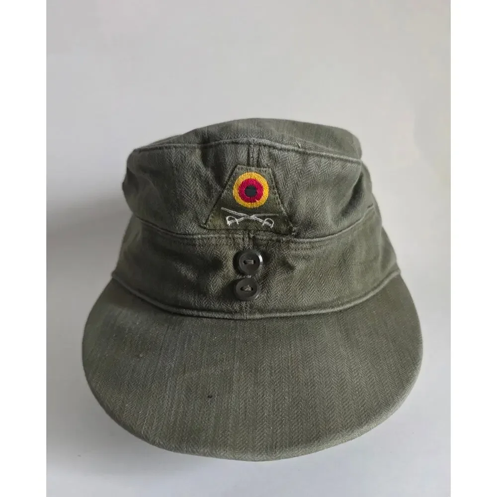 Vintage German Military Field Hat Olive Green Size 58 1959